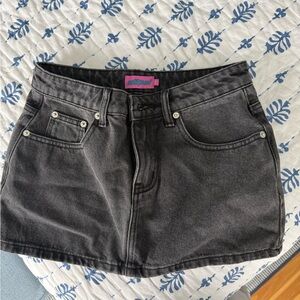 Edikted black denim mini skirt, never worn before